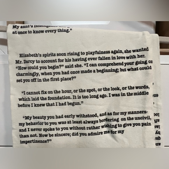 Jane Austen Pride and Prejudice Book Infinity Scarf - Picture 2 of 4